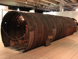 El tramo conservado de siete metros del túnel de espionaje expuesto en el Museo Aliado de Berlín-Dahlem