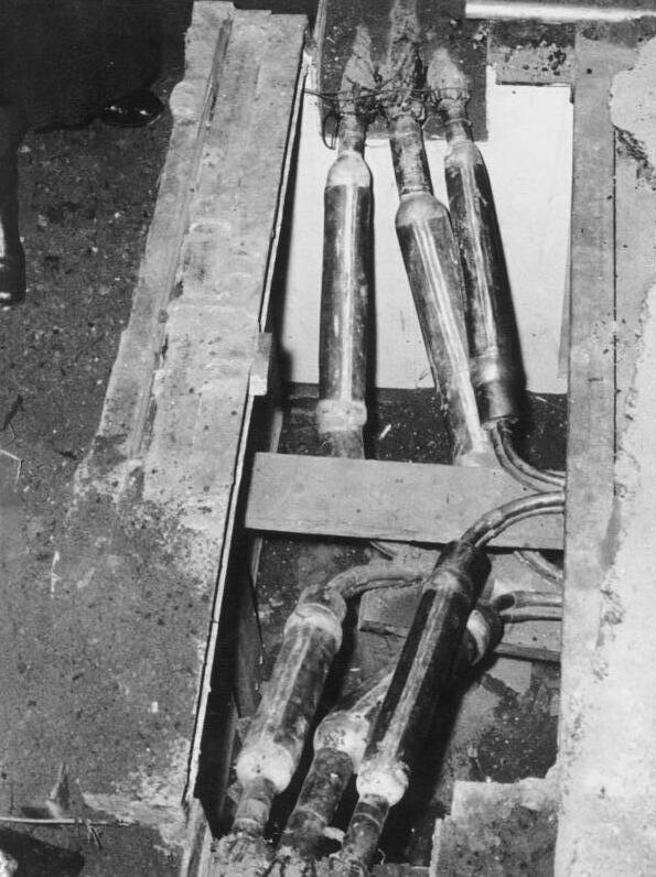 Il punto di intercettazione scoperto sui cavi telefonici sovietici sotto la Schönefelder Chaussee, aprile 1956