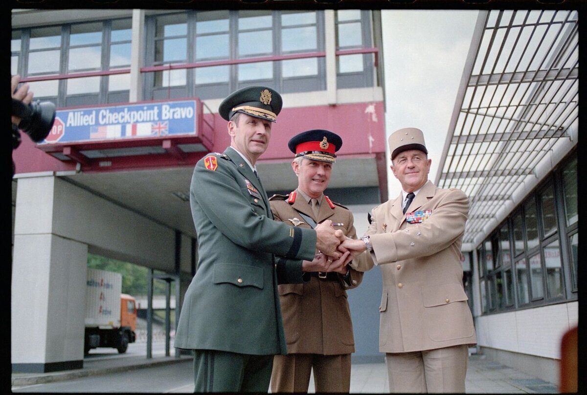 Checkpoint Bravo at Dreilinden — transit point between West Berlin and West Germany