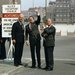 US President Ronald Reagan visits Checkpoint Charlie, 11 June 1982