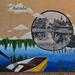 Wall mural on Bahnhofstraße, Falkensee, commemorating the division