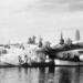 A Sunderland flying boat of 201 Squadron unloading on the Havel during the Berlin Airlift, 1948