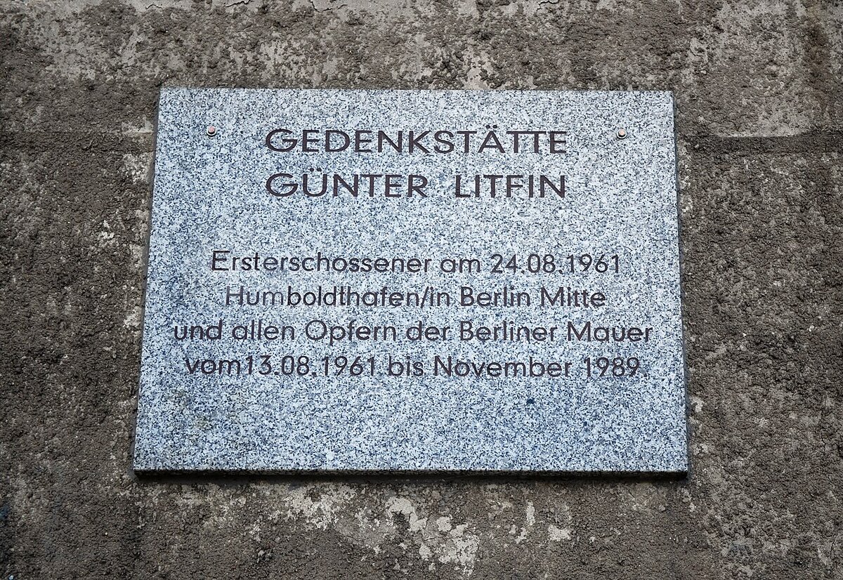 Günter Litfin tower memorial stone