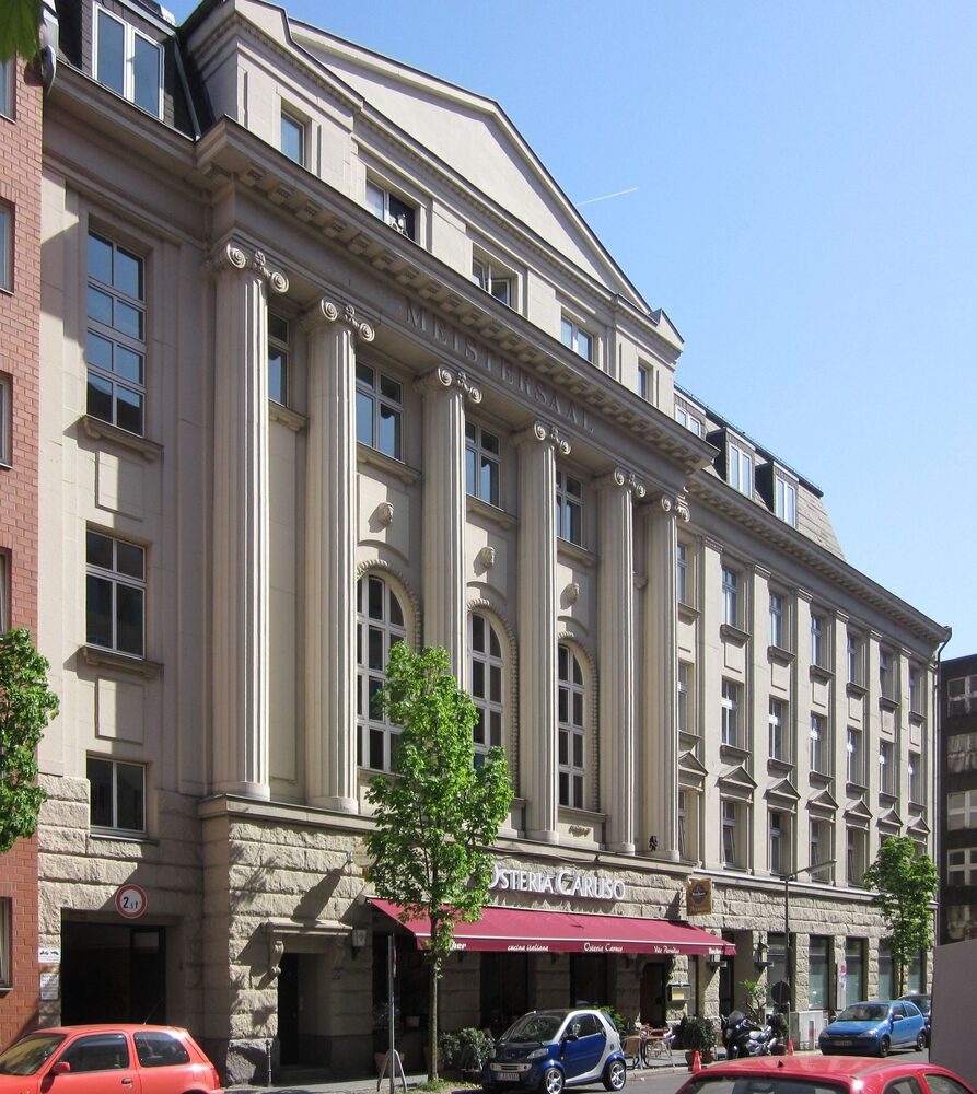 The Hansa Studios building, the Meistersaal at Köthener Straße 38, beside the former Wall