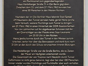 Gedenktafel für den Fluchthelfer Heinz Jercha, Heidelberger Straße 35