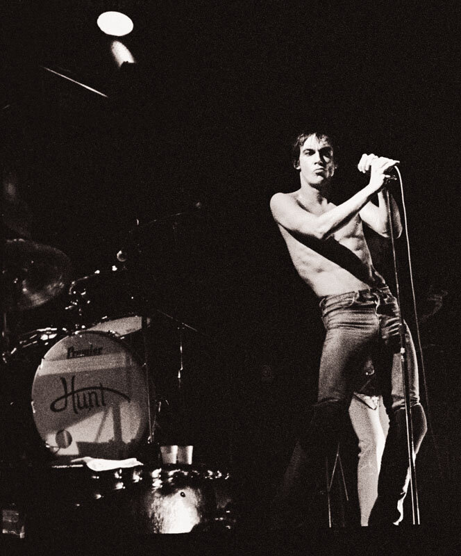 Iggy Pop performing in 1977