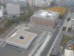 Luftaufnahme der Topographie des Terrors und des Martin-Gropius-Baus in Berlin