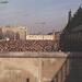 Crowds amass at Oberbaumbrucke after the fall of the Berlin Wall in 1989