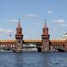 Oberbaumbrücke bridge spanning the River Spree, former East-West Berlin border crossing