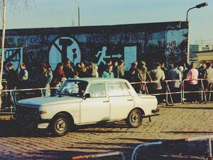 Überquerung nach West-Berlin nahe dem Potsdamer Platz, 1989