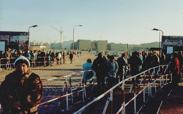 Crossing into West Germany, near Potsdamer Platz, 1989