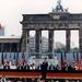 Präsident Reagan spricht an der Berliner Mauer vor dem Brandenburger Tor, 12. Juni 1987