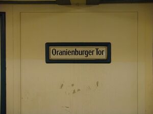 U-Bahnhof Oranienburger Tor, Berlin