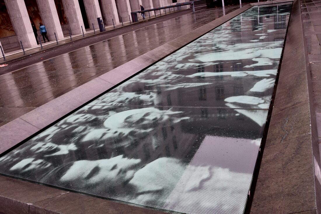 The Platz des Volksaufstandes von 1953 memorial square at the Federal Ministry of Finance on Leipziger Strasse