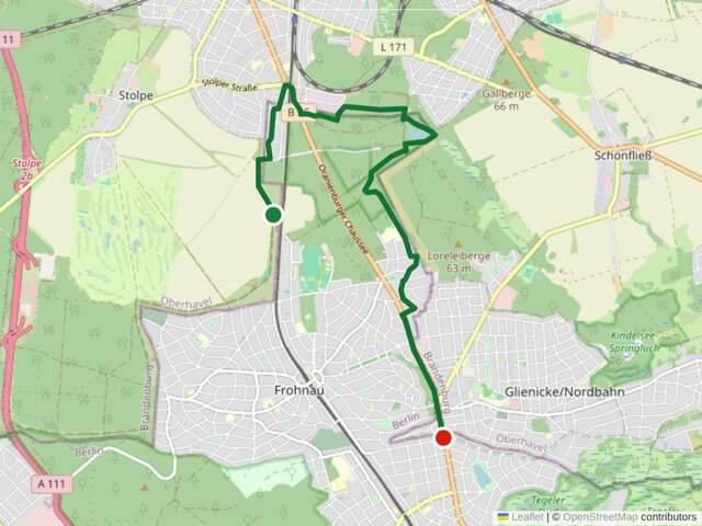 Etappe 11: Hohen Neuendorf bis Hermsdorf (8 km). Durch das Naturschutzgebiet Tegeler Fließ, ein üppiges Feuchttal, das