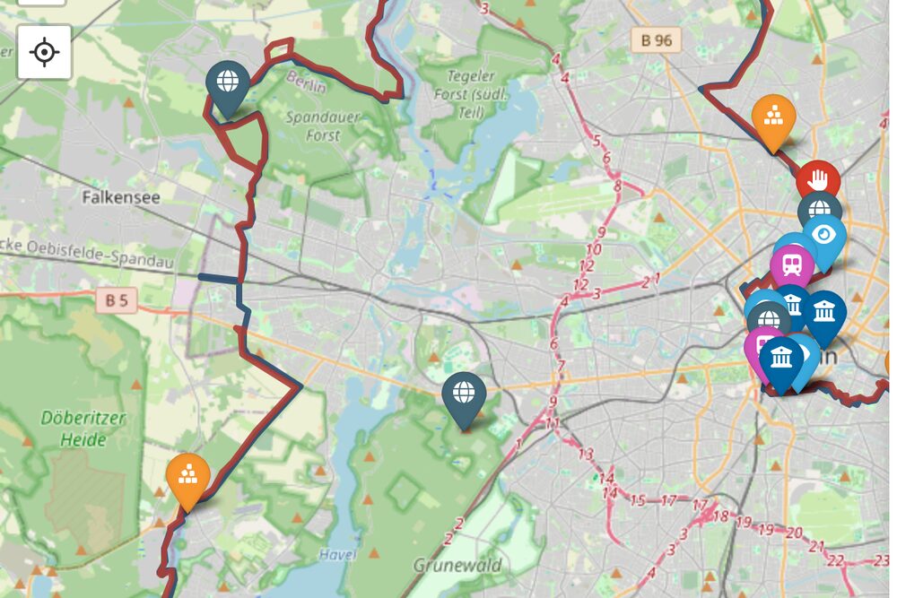 Interactive Berlin Wall map