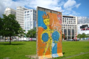Bemalte Mauersegmente am Leipziger Platz